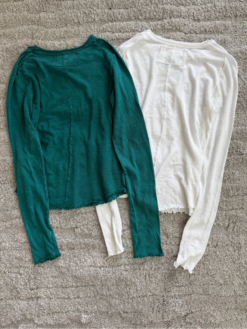 NWT Free People Size Small 100% Cotton Be My Baby Long Sleeve Tee Bundle - Picture 3 of 6